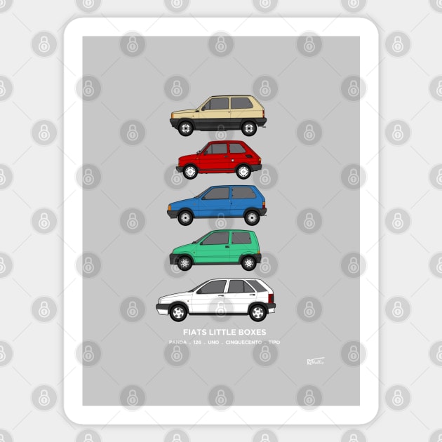 Italian little boxes Sticker by RJW Autographics